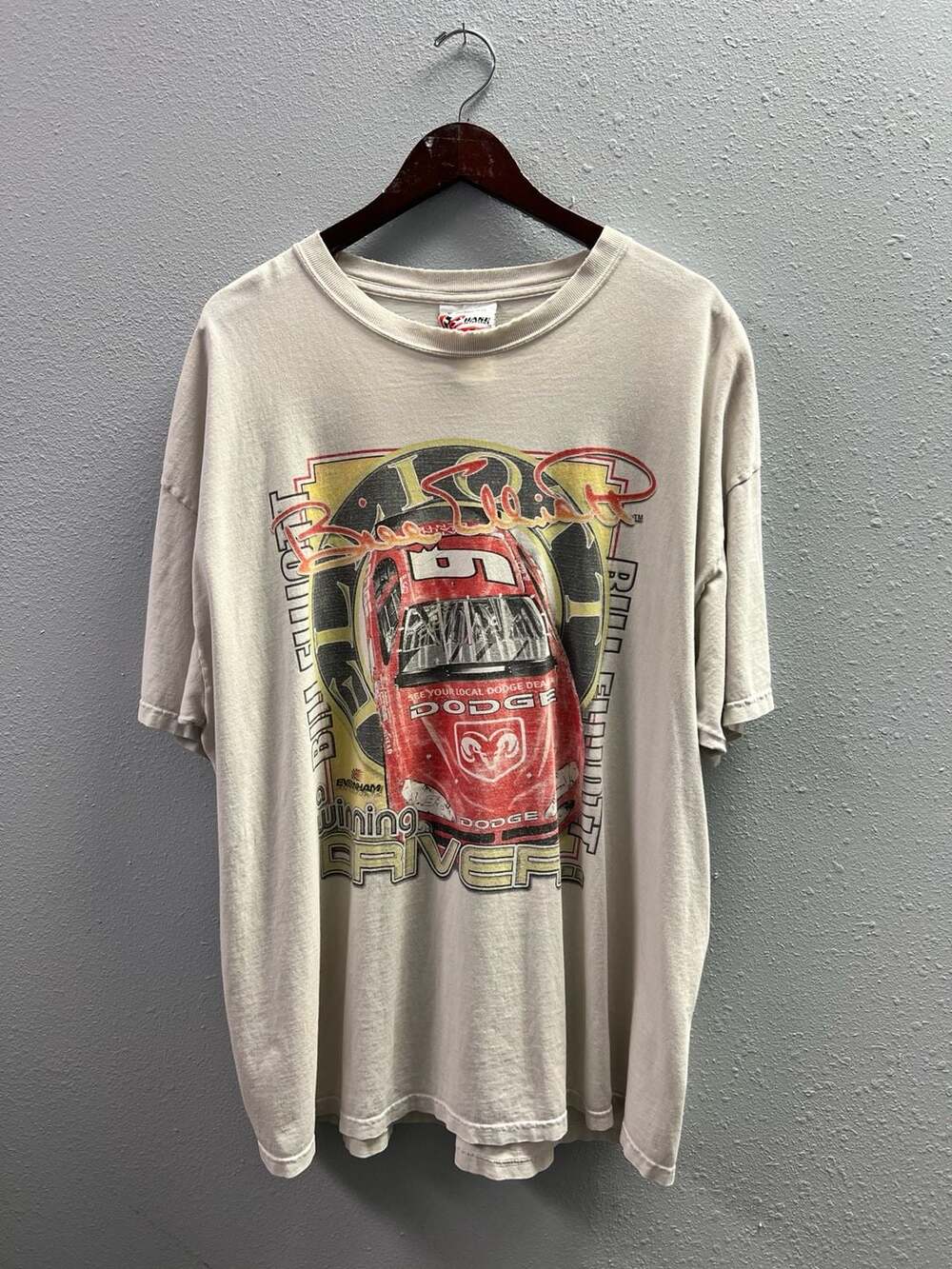 Vintage Bill Elliott Nascar Shirt Chase Authentics Dodge Racing Tee Mens XL 0109